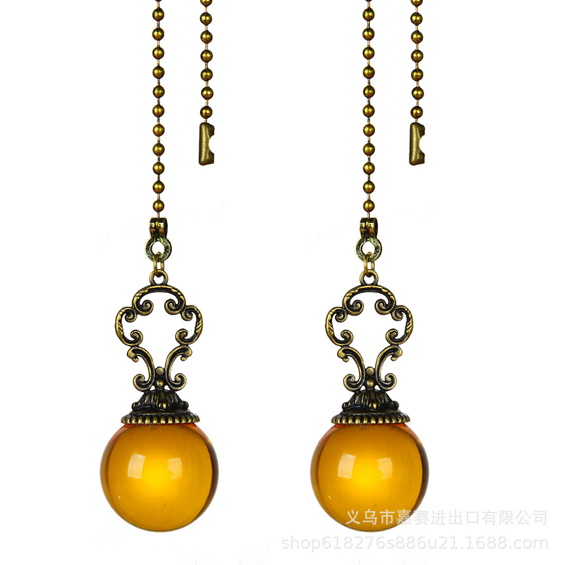 Wholesale Vintage Faceted Ball Green Bronze Bead Chain Sun Catcher Pendant